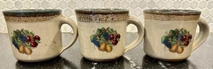 Monroe Salt Works Northern Fruit 8 Oz 3.25" Tall Coffee Mug Set of 3 - Picture 1 of 4