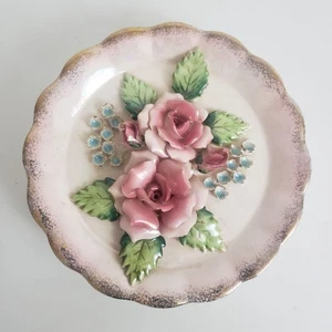 Vintage Norcrest Japan 3D Floral Wall Pocket Planter Roses. Excellent Condition - Picture 1 of 12