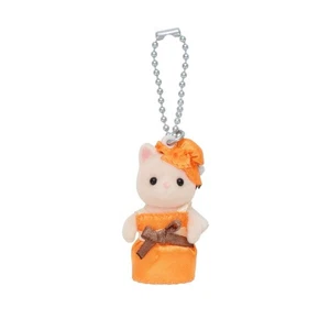 Calico Critters SLYVANIAN FAMILIES - SILK CAT KEYCHAIN From Japan NEW - Picture 1 of 1