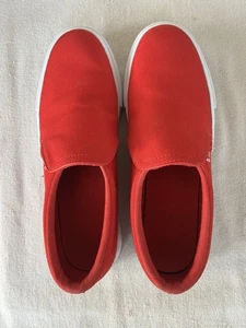 Nike Court Royale Classic Red Unisex Canvas Slip Ons 8.5 EUC - Picture 1 of 8