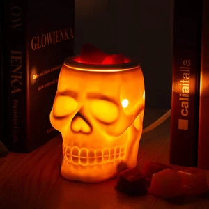 Halloween Wachsschmelzwärmer, Keramik Totenkopf Scentsy Wachswärmer für Duftwachsschmelze - Bild 1 von 12