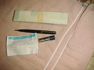 vintage AUTOPOINT Pencil - OVER THE TOP CLIP - MINTY with LEADS and PAPERS - Picture 1 of 5