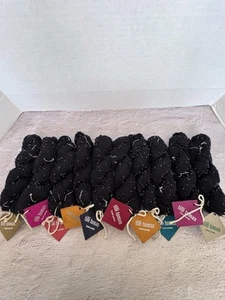TILLI TOMAS ROCK STAR Yarn ~ 100% Silk & Glass Beads ~ Color-Black ~150yds/100g - Picture 1 of 6