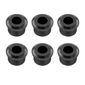 Musiclily Pro 6Pcs Black Vintage Modern 6mm to 10mm Guitar Tuning Pegs Ferrules - Picture 1 of 5