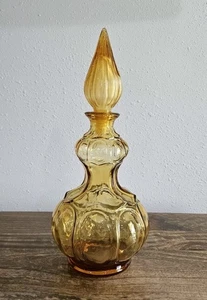 Vintage Amber Genie Flasche Glas Karaffe mit Stopfen Amberina selten 14" - Bild 1 von 9