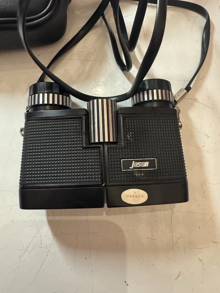 Jason Model 110 8x32 Vintage Binoculars W Case And Orig Cloth - Image 1 of 4