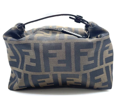 Auth Fendi Zucca Canvas Khaki Mini Handbag/Pouch i110034 - Image 1 of 4