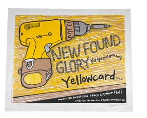 New Found Glory 2004 Leia Bell signiertes nummeriertes Poster 50/100 - 12" x 14,5" - Bild 1 von 6