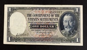 1935 Straits Settlements $1 Banknote - EF - Picture 1 of 2