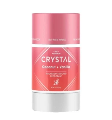 Desodorante Crystal Essence enriquecido com magnésio coco baunilha sem alumínio 2,5 oz - Imagem 1 de 4