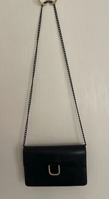 70-е Pierre Cardin черная кожа и подпись клатч | большой конверт - Изображение 1 из 4