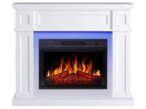 ArtiFlame Linz AF23S elektrischer Kamin LED Flammeneffekt 1,8 kW Weiß bis 30 m - Bild 1 von 9
