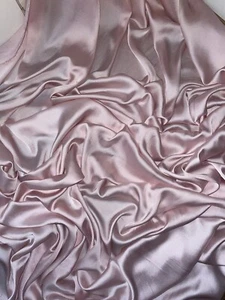1 meter baby pink silky lightweight charmeuse satin dress fabric 58” wide - Picture 1 of 5