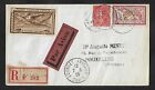 FRANCE AVIATION BOURGET TO BRUSSELS AIR MAIL COVER LABELS 1925.