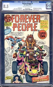 FOREVER PEOPLE #1 CGC 8.5 OW/W PRIMERA APARICIÓN COMPLETA DE DARKSEID - Imagen 1 de 1