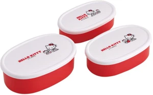 (Juego de 3) JAPÓN Sanrio Hello Kitty ROJO Caja Blanca Bento Contenedor de Almuerzo Almacenamiento - Imagen 1 de 4