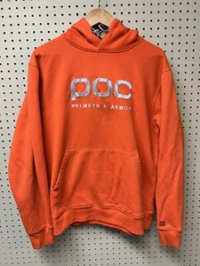 Sudadera con capucha de esquí/snowboard naranja bordada 100% algodón talla grande - Imagen 1 de 10