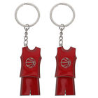  2 Pcs Jersey Key Chain Zinc Alloy Backpack Keychain Pendants Modelling
