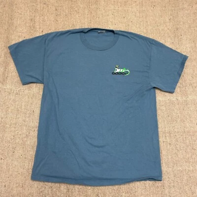 vintage godco shirt mens large blue 1990s gecko geico  funny god religion Foto 1 de 4