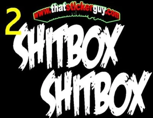 SHITBOX 0001 STICKER for Jeep xj wj zj decal warn fits dodge ford chevy toyota - Picture 1 of 13