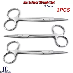Cirugía Oral Tejidos Tijeras Iris oftálmico Tijera Recta Set de 3 - Imagen 1 de 6