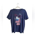 Peanuts Snoopy 4th of July Patriotic Tee Size Large