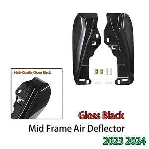 Gloss Black Mid Frame Air Deflector For Harley Touring 24 25 FLTRX Road Glide - Picture 1 of 7