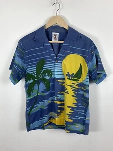 Vintage 80’s J.G.Hook Hawaiian Mickey Minnie Mouse Shirt Palm Tree Short Sleeve - Bild 1 von 5