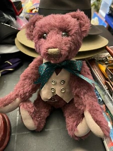 Jacklyn Most Best Gund Bears 12 inch signed Plush purple - Picture 1 of 6