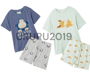 GELATO PIQUE Pokemon Sleep Cool Touch Print Camiseta y Pantalones Cortos Conjunto Para Hombre JAPÓN - Imagen 1 de 8