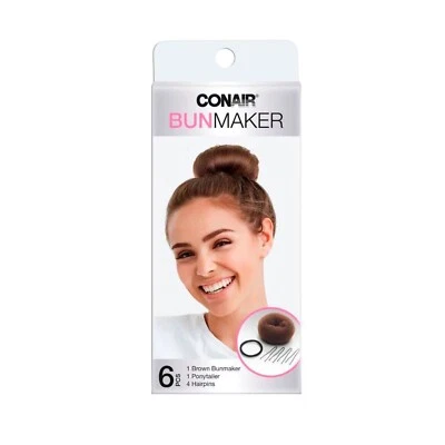 Conair Bun Maker 6 Piece Kit NEW in Box 55583-Free Shipping - Image 1 of 2