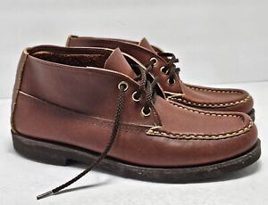 Russell Moccasin Co. Chukka Ankle Brown Boots Sporting Clay Size 9 E