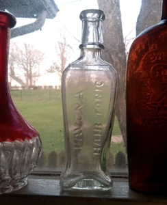 LAVONA HAARTONIKUM MUNDGEBLASEN ANFANG 1900 EINZIGARTIGE GEFORMTE HAARFLASCHE - Bild 1 von 5