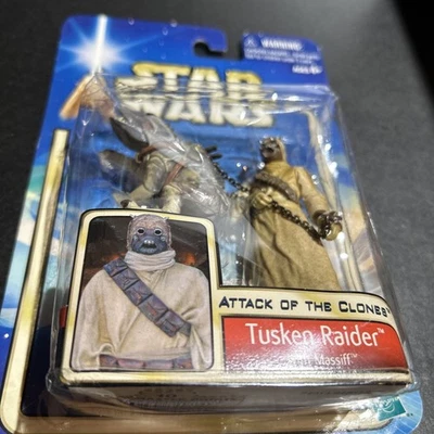 Hasbro Star Wars Attack of Clones 2002 Tusken Raider con Massiff - Figura #52 - NUEVO Foto 1 de 3