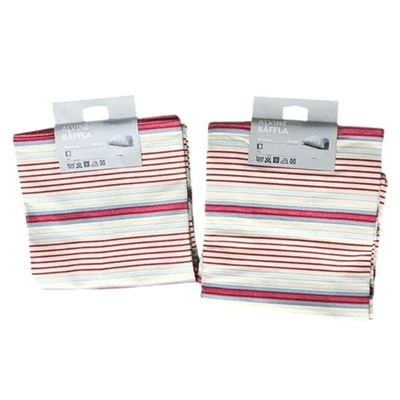 ¡NUEVO! Juego de 2 fundas de almohada decorativas Ikea Alvine Faffla 26 pulgadas x 26 pulgadas rojo crema Foto 1 de 4