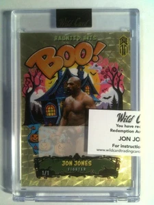 2025 Wild Card Haunted Hits - Gold - True 1 of 1 - Autograph - Jon Jones #1/1 - Picture 1 of 2