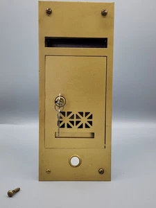 Campana eléctrica estándar buzón casa apt acabado cobre latón Art Deco vintage - Imagen 1 de 14