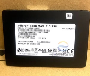 Micron 5300 MAX MTFDDAK240TDT 240GB 2.5" 6Gb/s SATA MTFDDAK240TDT-1AW1ZABYY SSD - Picture 1 of 3