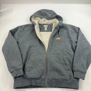 LL Bean Herren Katahdin Iron Works grau Kapuzenpullover Fleece gefüttert Gr. Large - Bild 1 von 9