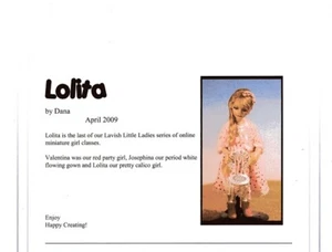 1:12 Visual Mini Doll Dressing Made Easy~By Dana ~ LOLITA ~ -Tutorial/Pattern - Picture 1 of 1