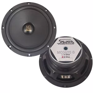Altavoces SAVARD Serie MidBass Ferrita 8" Woofer S4_S8 Ohm - Imagen 1 de 2