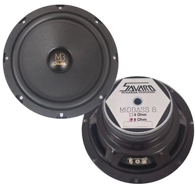 SAVARD Speakers MidBass Series Ferrite 8" Woofer S4_S8 Ohm - Image 1 of 2