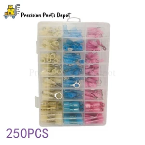 250PC Heat Shrink Wire Connectors Electrical Terminals Kit Waterproof Marine New - Picture 1 of 7