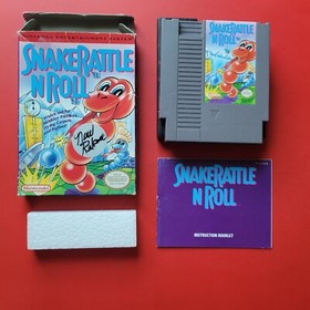 Snake Rattle n Roll Nintendo NES Game Box Manual Cleaned Tested Vintage 8 Bit