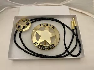 Texas Ranger 2-teiliges Set, Gürtelschnalle und Bolo (Gold) - Bild 1 von 11