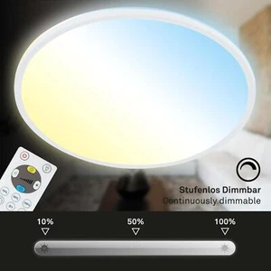 BRILONER Deckenleuchte Panel Deckenlampe Ø42cm LED 22W Fernbedienung - Bild 1 von 7