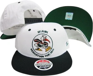 Vintage Zephyr Miami Hurricanes 1990s Mascot Adjustable Snapback Hat/Cap - NWT - Picture 1 of 1