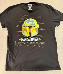 T-shirt maglietta Star Wars The Mandalorian nera manica corta grafica XXL RN#82457 - Foto 1 di 8