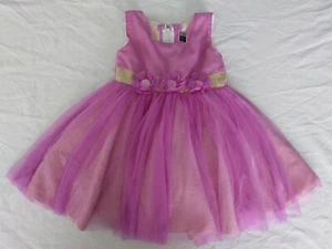 Bollywood Indian Pakistani Dress Baby Girl Outfit Pink Gold Floral 18 - 24 Month - Picture 1 of 9