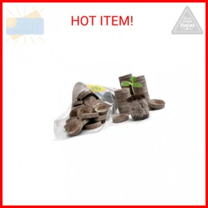 100 Count- Jiffy 36 MM Peat Soil Pellets Seeds Starting Plugs: Indoor Seed Start - Picture 1 of 2